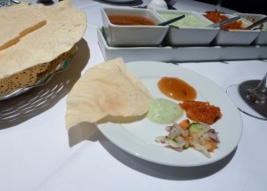 gluten free poppadums and dips