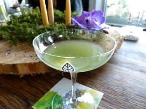 cocktail made with infused seaweed and other stuff - delish