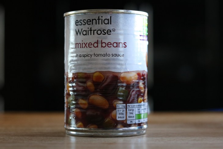 Waitrose Mixed beans in spicy tomato sauce